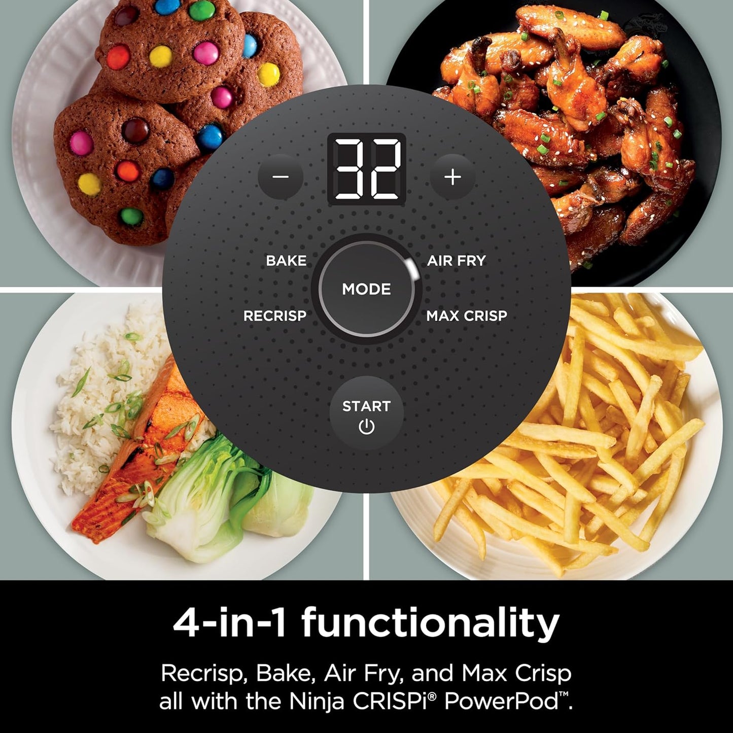 Ninja CRISPi 4‑in‑1 Portable Glass Air Fryer