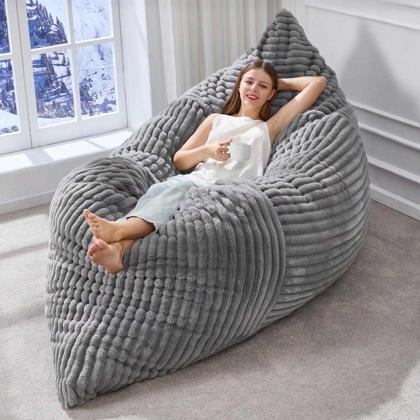 3 in 1 Bean Bag Chair Giant Bean Bag Chairs Convertible